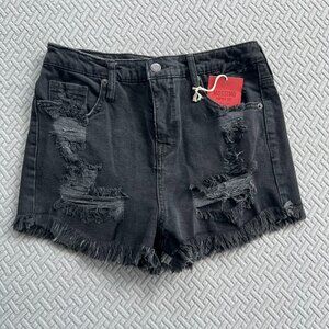Mossimo Supply Co Black Ripped Shorts